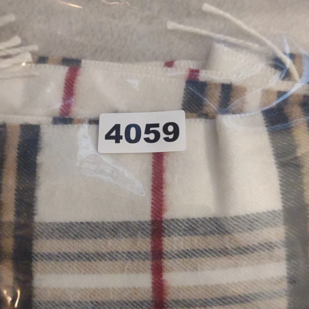 Cashmink Soft Plaid‎ Scarf with Fringe
